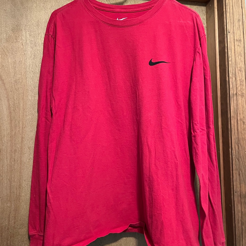 Nike Vibrant Red Long Sleeve Shirt